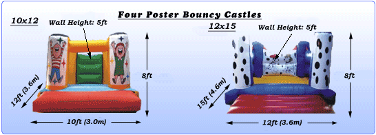 Four poster bouncy castles